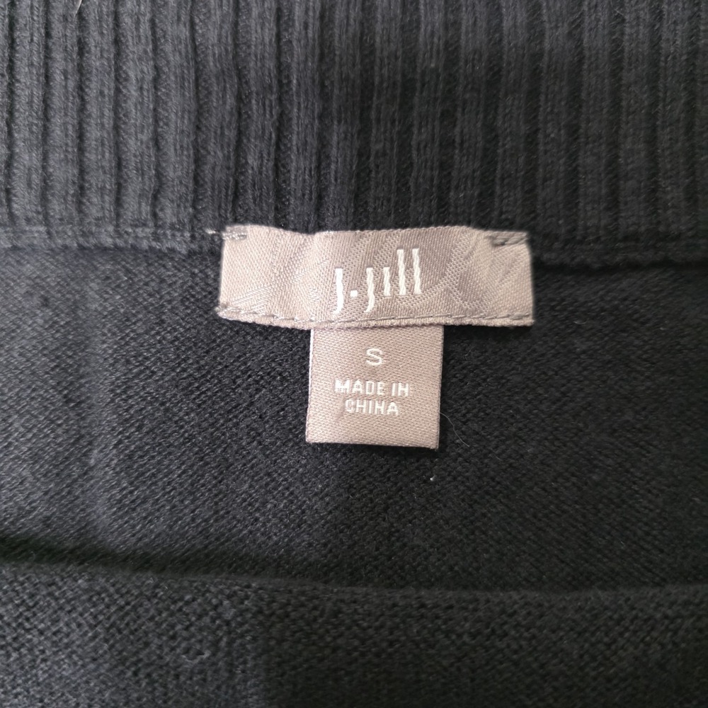 J. Jill Women's Small‎ Black Knit Mini Skirt Cotton Silk Blend Business Casual - Picture 4 of 6